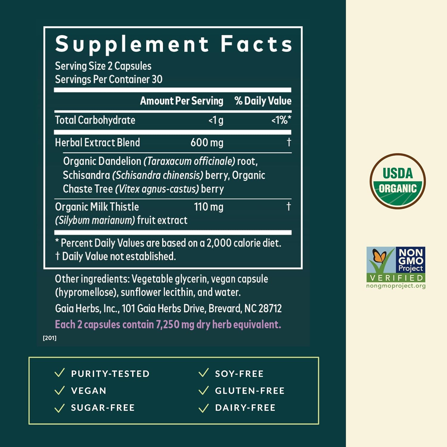 Gaia Herbs Period Cycle Support - Supports Hormone Balance & PMS Relief* - Herbal Supplement with Vitex Berry & Schisandra - Free from Gluten, Dairy & Soy - 60 Vegan Liquid Phyto-Caps (30 Servings) - Image 3