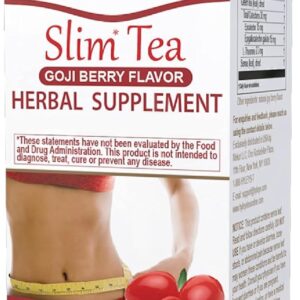 HYLEYS Slim Tea Goji Berry Flavor - Weight Loss Herbal Supplement Cleanse and Detox - 25 Tea Bags (1 Pack)