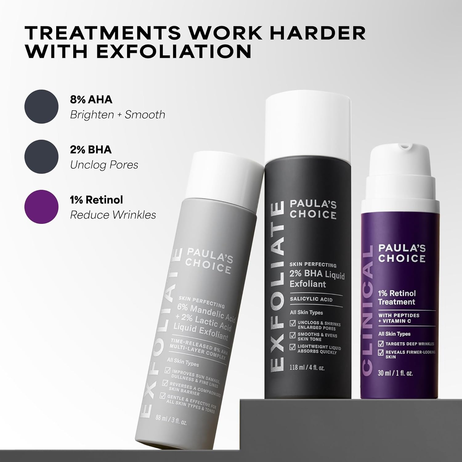 Paula's Choice CLINICAL 1% Retinol Face Treatment with Peptides, Vitamin C & Licorice Extract, Anti-Aging Skin Care Serum, Fine Lines & Wrinkles, Fragrance Free - Image 10