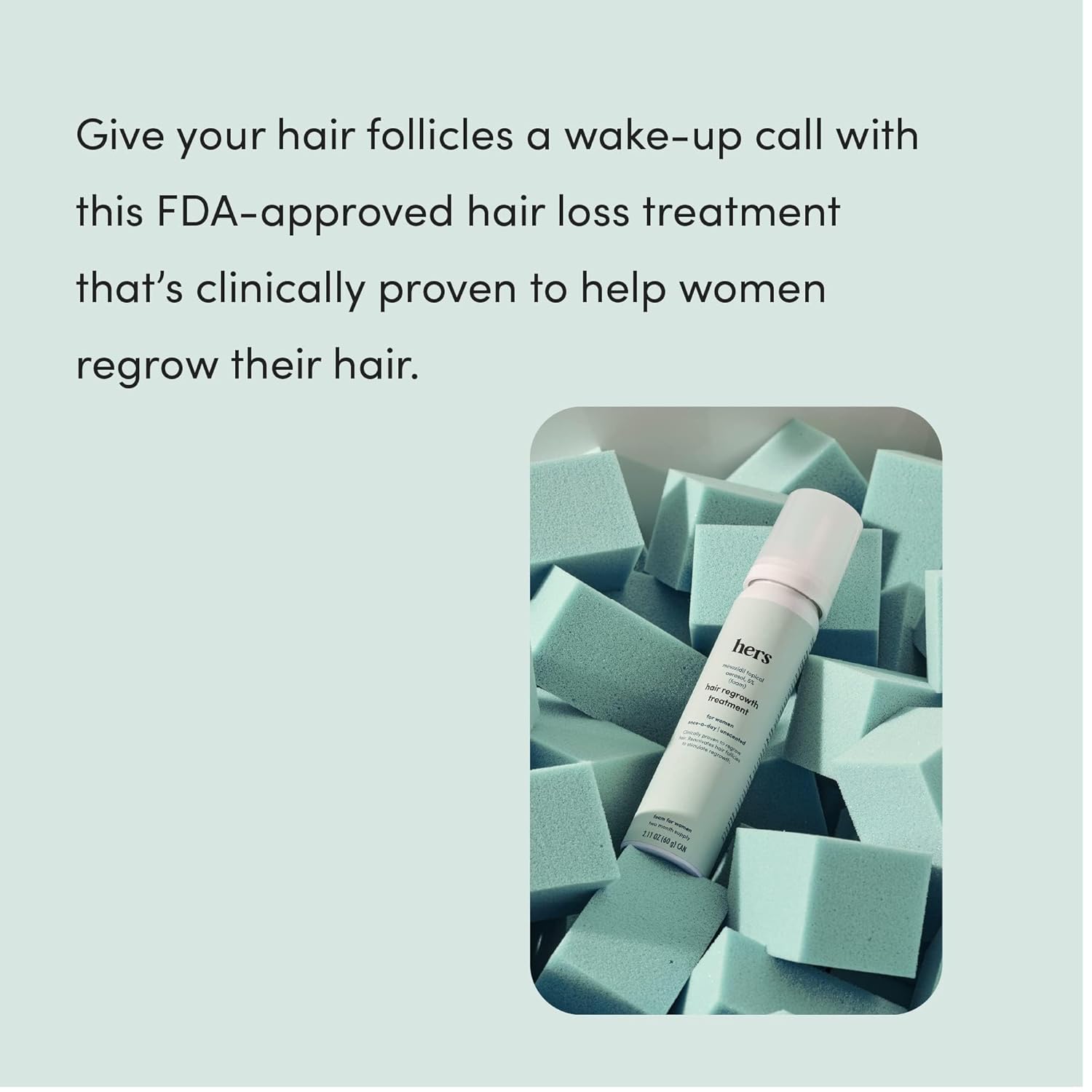 hers Hair Regrowth Treatment - Topical Minoxidil 5% Foam for Women - Extra Strength - Supports Thicker, Fuller Hair - Non-Greasy - Unscented, 2 Pack - Image 7
