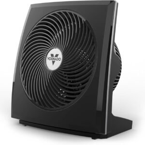 Vornado 673T Whole Room Air Circulator Fan, 3 Speed Settings, 90 Degree Pivoting Head, Deep Pitched Blades, Vortex Action Technology, Black Electric Fan for Bedroom, Office, Home