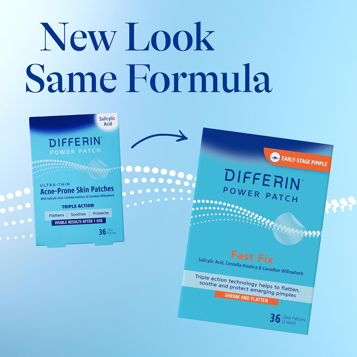 Differin Acne Fighter Pack, Differin Gel Retinoid Acne Treatment For Face with 0.1% Adapalene, 15g Tube + Salicylic Acid Pimple Patches, 36 Count, Designed for Pimple and Acne-Prone Skin - Image 2