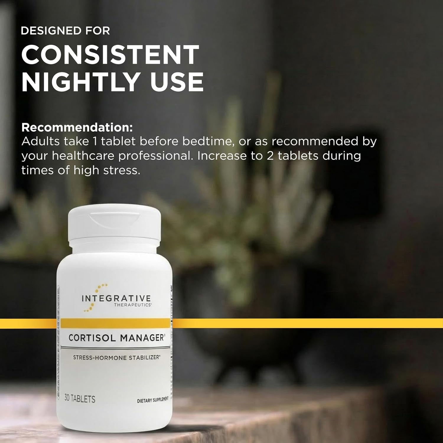 Integrative Therapeutics Cortisol Manager - Balance Cortisol & Support Relaxation for Restful Sleep* - Includes Ashwagandha & L-Theanine for Confidence with Less Stress* - 30 Tablets (15 Servings) - Image 8
