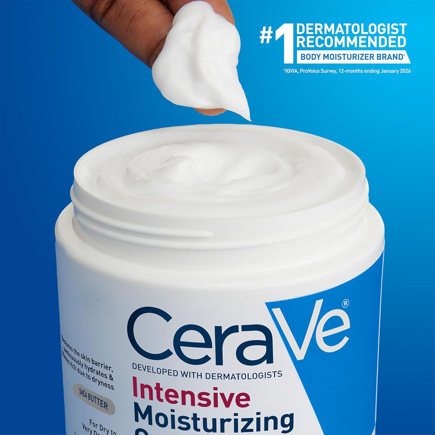 CeraVe Intensive Moisturizing Cream, Body Moisturizer With Shea Butter, 72H Hydration + Skin Barrier Repair, Fragrance-Free Body Lotion For Extremely Dry Skin, 19oz | Packaging May Vary - Image 10