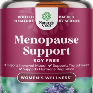 Complete Herbal Menopause Supplement for Women - Soy Free Female Hormone Balance Capsules for Night Sweats Hot Flashes & Mood Swings with Dong Quai, Chaste Berry & Black Cohosh Root - 75 Count