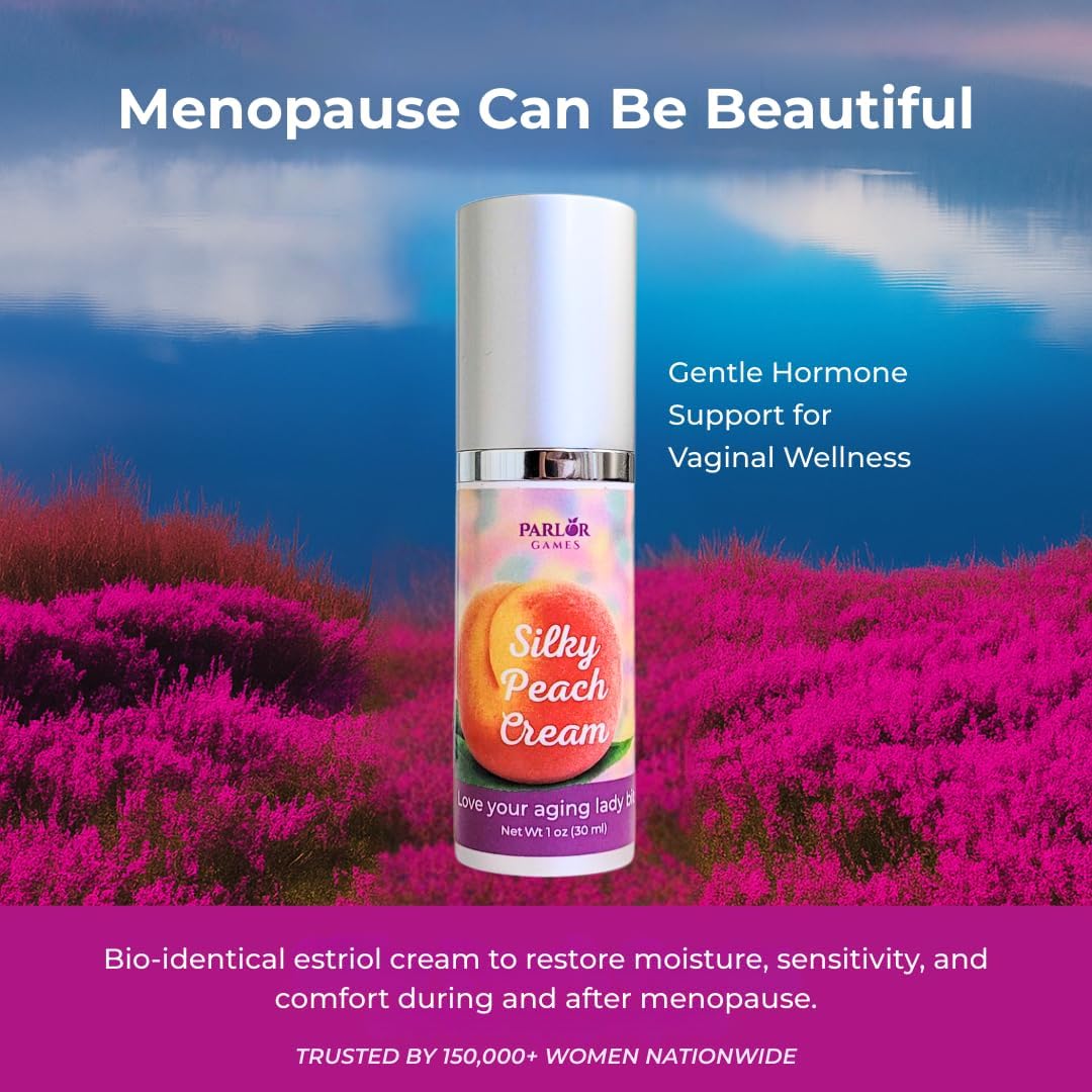 Silky Peach Cream by Parlor Games – Bioidentical Estriol Cream for Women – Menopause Relief for Vaginal Dryness & Vulva Itch – 30ml Bottle (2 Month Supply) - Image 4