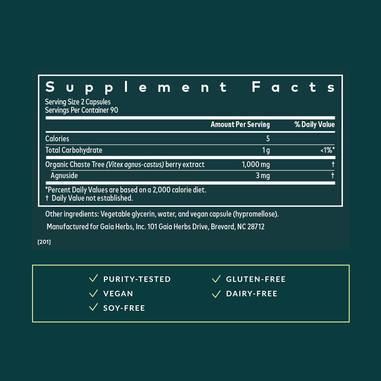 Gaia Herbs Vitex Berry - Vitex Traditionally Used to Support Hormone Balance for Women & a Healthy Menstrual Cycle* - 180 Vegan Liquid Phyto-Caps (90 Servings) - Image 3