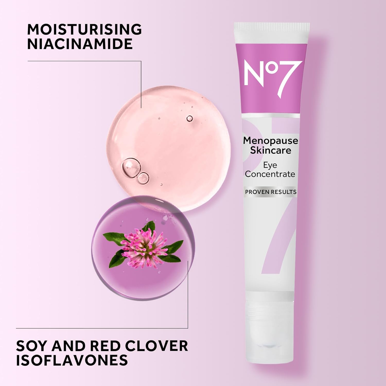 No7 Menopause Skincare Firm & Bright Eye Concentrate - Revitalizing Eye Cream for Dark Circles, Wrinkles & Under Eye Puffiness - Menopause Relief Cooling Roller for Refreshing Tired Eyes (15 ml) - Image 5
