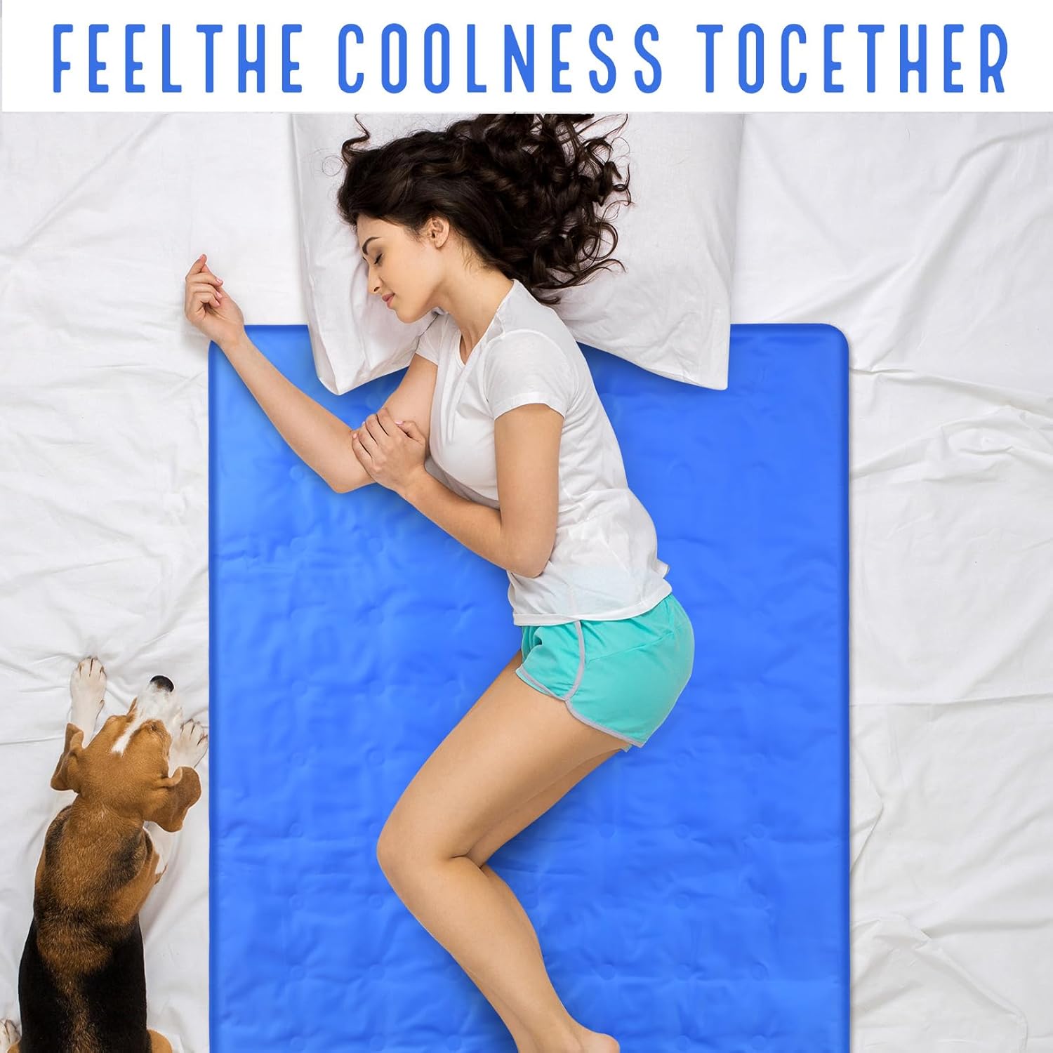 Drydiet Cooling Pad Mat for Sleep Cooling Mattress Pad Gel for Bed, Relieve Pain, Summer Hot Flashes, Adult, Pets, No Water or Electricity Required(Plain,Blue,48 x 28 Inch) - Image 7