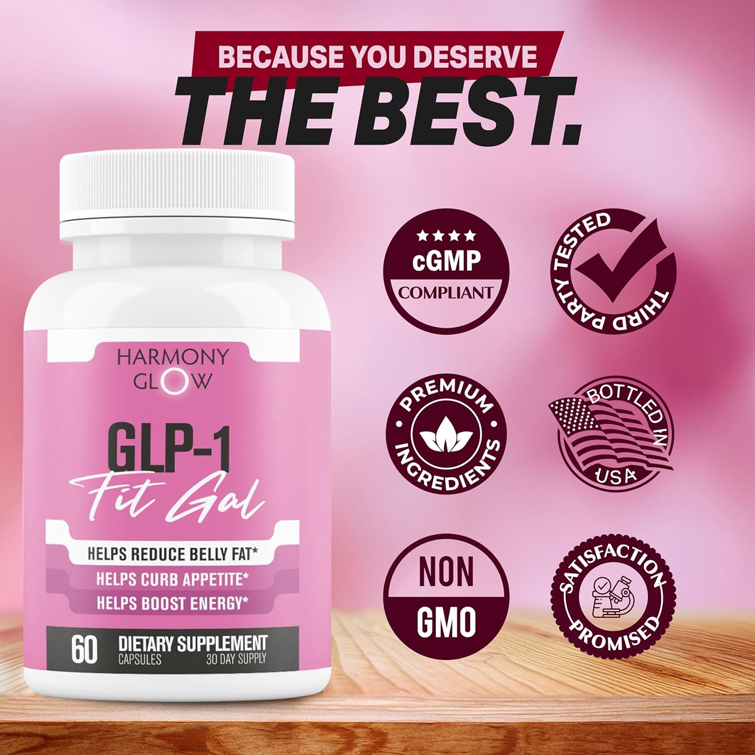 GLP-1 Fit Gal | Weight Loss Pills, Appetite Suppressant & Fat Burner for Women | Supports Healthy Pathways Associated with GLP-1 Activity | 3rd Party Tested Supplement - 60 Capsules for Adults - Image 5