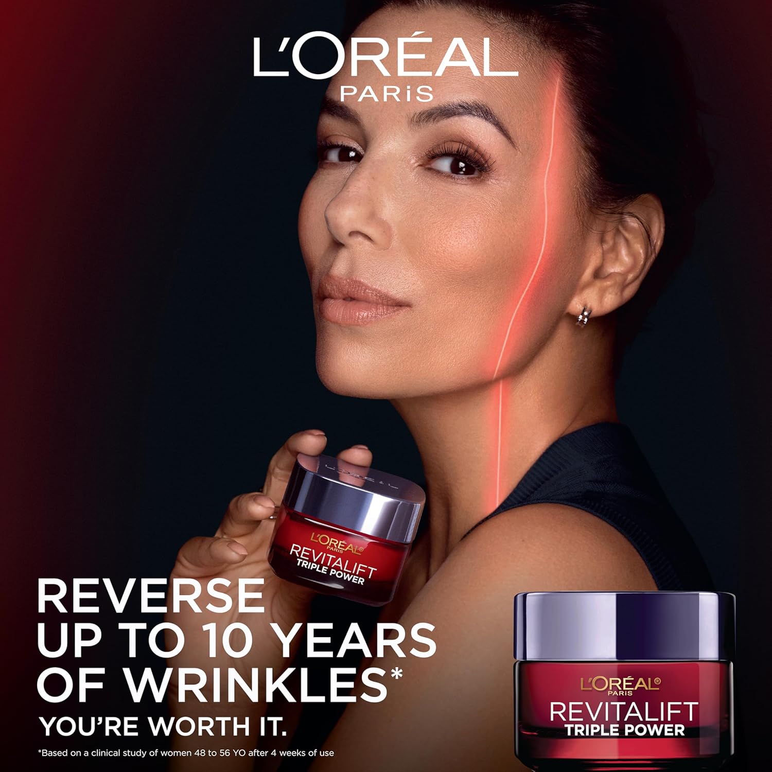 L'Oreal Paris Revitalift Triple Power Anti-Aging Face Moisturizer, Pro Retinol, Hyaluronic Acid & Vitamin C to Reduce Wrinkles, Firm & Brighten Skin, 1.7 Oz - Image 2