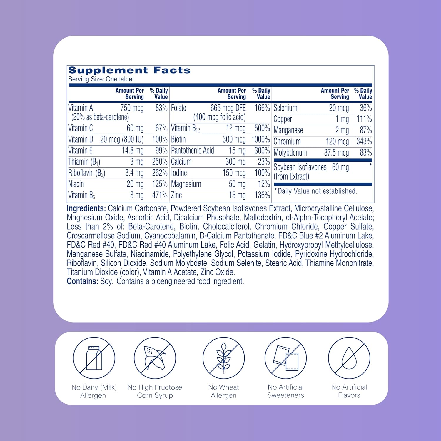 One A Day Women's Menopause Multivitamin with Vitamin A, Vitamin C, Vitamin D, Vitamin E and Zinc for Immune Health Support, Bone health, 50 Count (Packaging May Vary) - Image 7