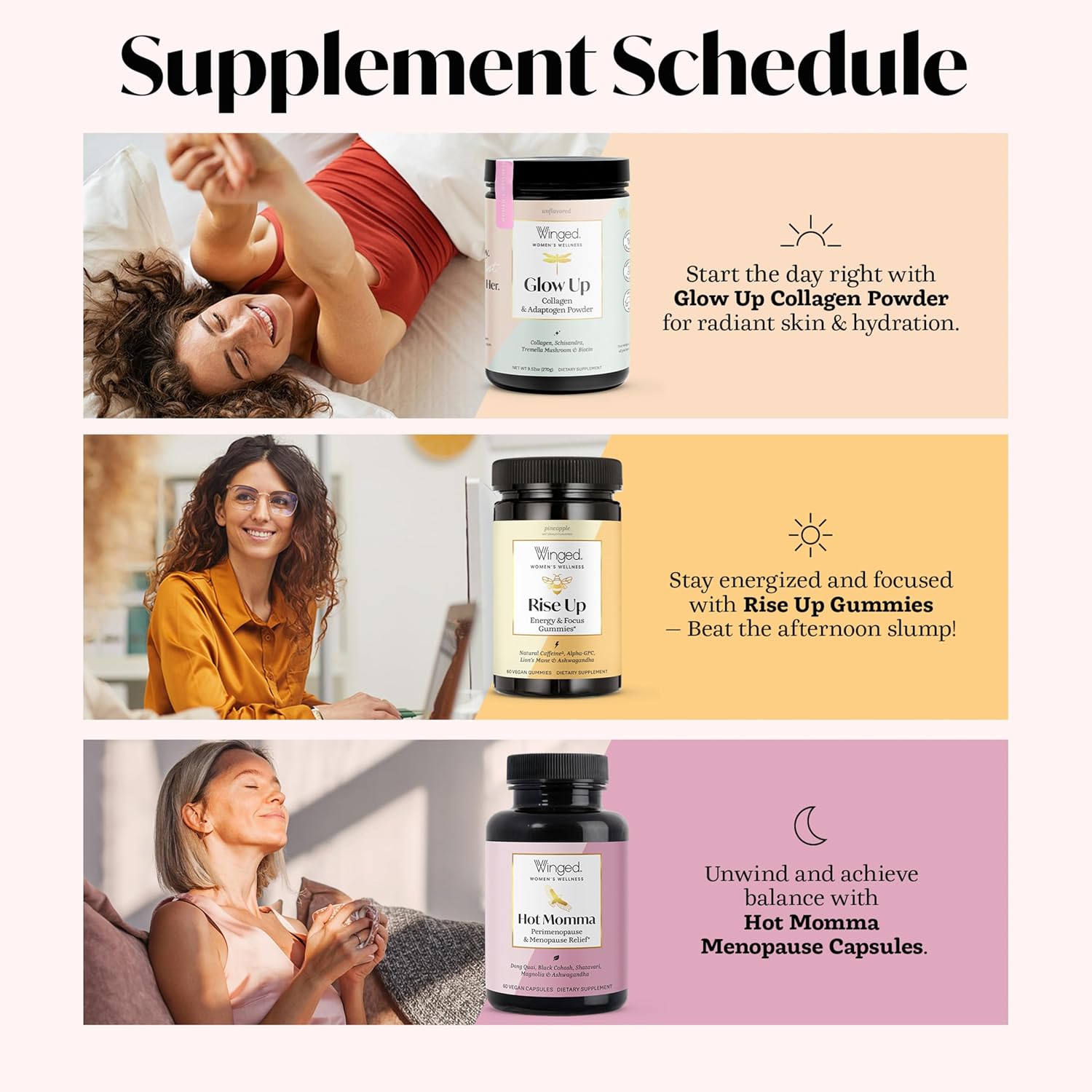 Winged Wellness Hot Momma Menopause Supplements for Women - Hormone-Free Menopause Relief Support for Hot Flashes & Night Sweats with Chaste Tree Berry, Multivitamins & Shatavari - 60 Vegan Capsules - Image 6