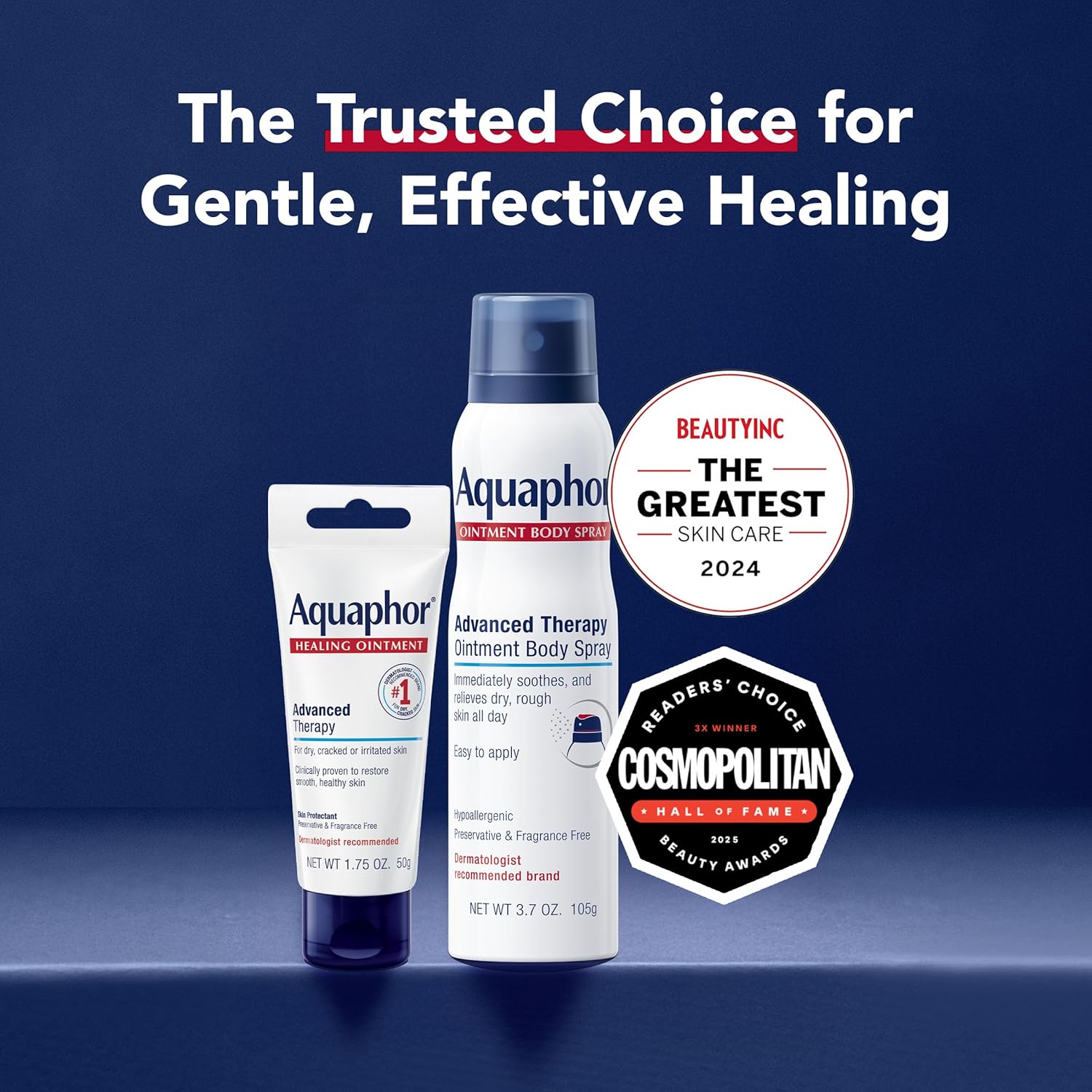 Aquaphor Healing Ointment Advanced Therapy Skin Protectant Skin Care Set, Body Moisturizer for Dry Skin, Minor Cuts and Burns, Dry Cuticles, Cracked Heels, Hands and Lips, 14 Oz Jar + 1.75 Oz Tube - Image 14