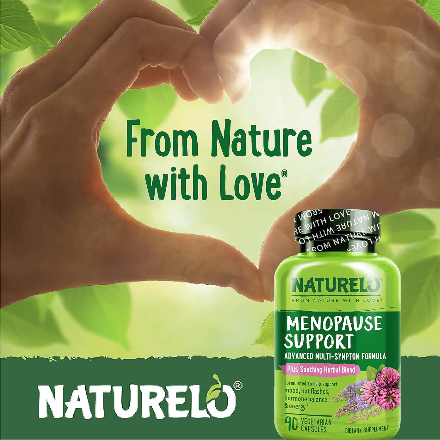 NATURELO Menopause Supplements for Women, Herbal Blend with Black Cohosh for Menopause Hot Flashes Advanced Estrogen Multi-Symptom Formula 90 Capsules - Image 7