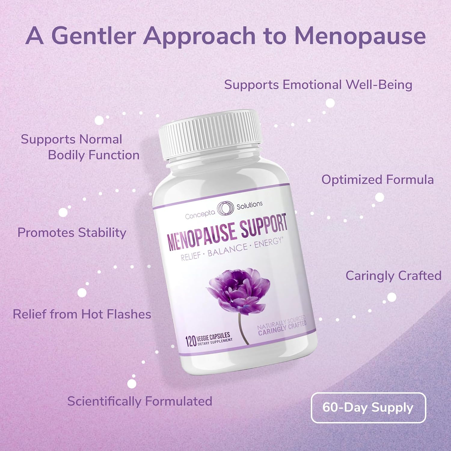 Menopause Support - Menopause Relief and Weight Management Support - for Hot Flashes, Night Sweats Relief and Energy - 120 Capsules - Made in USA - Image 5