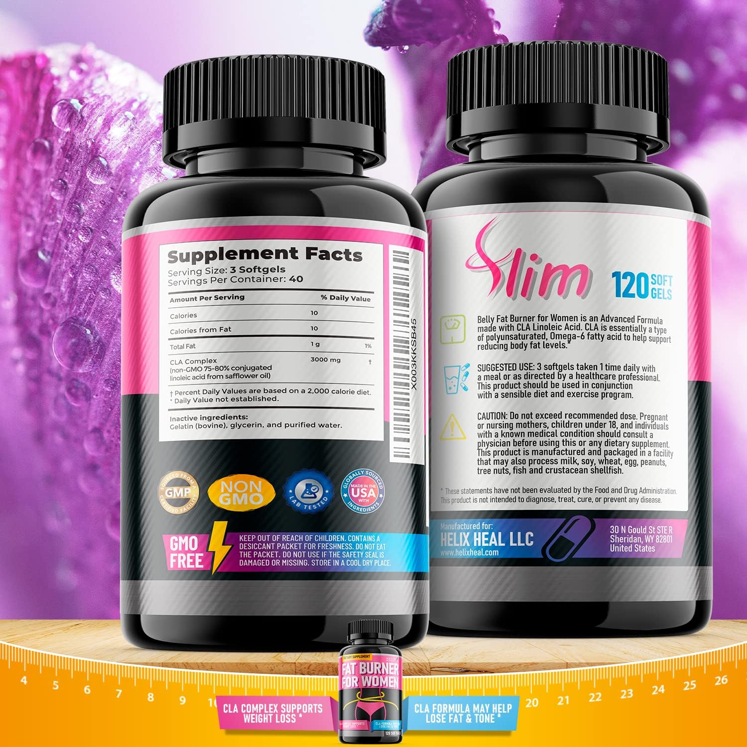 Belly Fat Burner for Women - Weight Loss Pills for Women Stomach Fat | CLA Softgels | Appetite Suppressant & Metabolism Booster | Bloating Relief & Natural Support - Keto Diet Pills 120 Softgels - Image 8