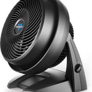 Vornado 630 Mid-Size Whole Room Air Circulator, 3-Speed, Floor Fan for Bedroom, Office, Home, Adjustable Tilt Head, 9 in, Quiet Cooling, Large Electric Fan, Black