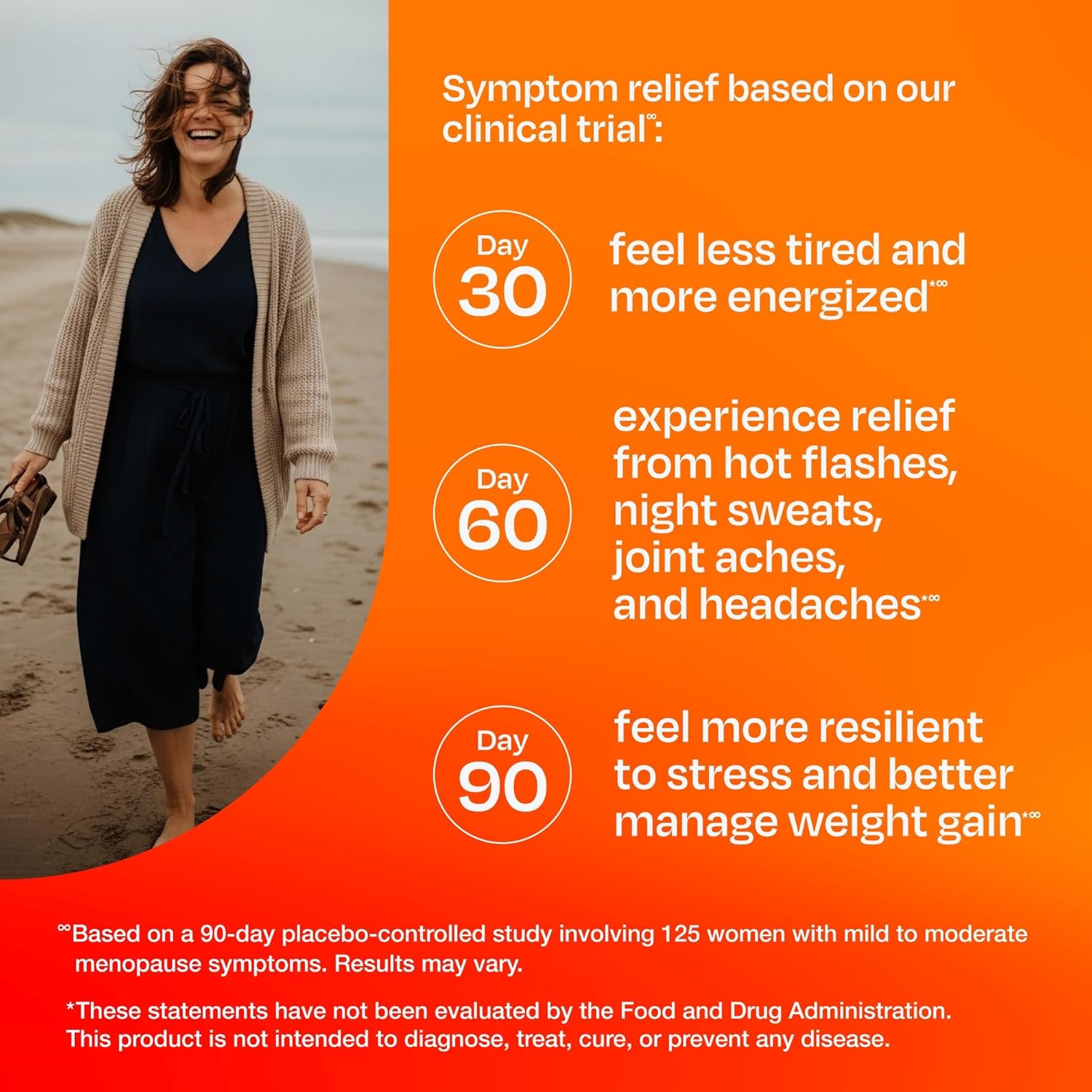 Amberen Menopause Supplement for Women, 60 Capsules, Clinically Proven, Helps Support Hormone Balance, Helps Relieve 12 Menopause Symptoms: Hot Flashes, Night Sweats, Mood Swings and More - Image 4