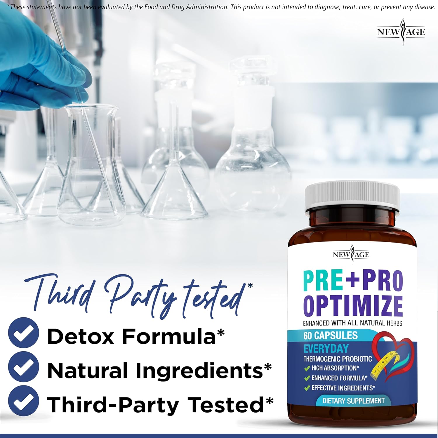 NEW AGE Pro Optimize Probiotics for Women, Menopause, Digestive Health - Support for Bloating, Hot Flashes, Joint Support, Night Sweats - Gut Health & Metabolism - Dong Quai (60 (Pack of 1)) - Image 6