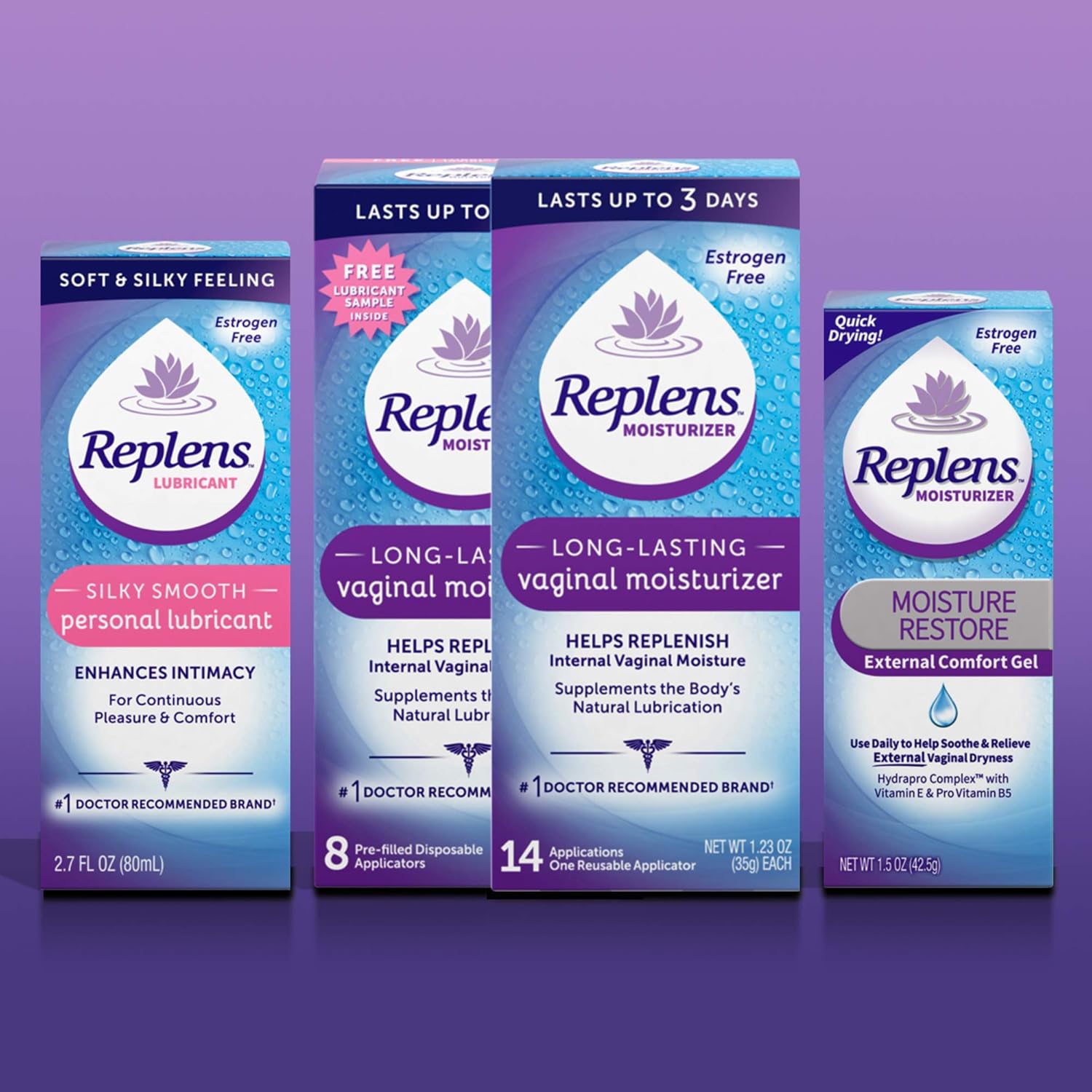 Replens Long-Lasting Vaginal Moisturizer, 8ct with Single-use applicator (Pack of 2) - Image 5