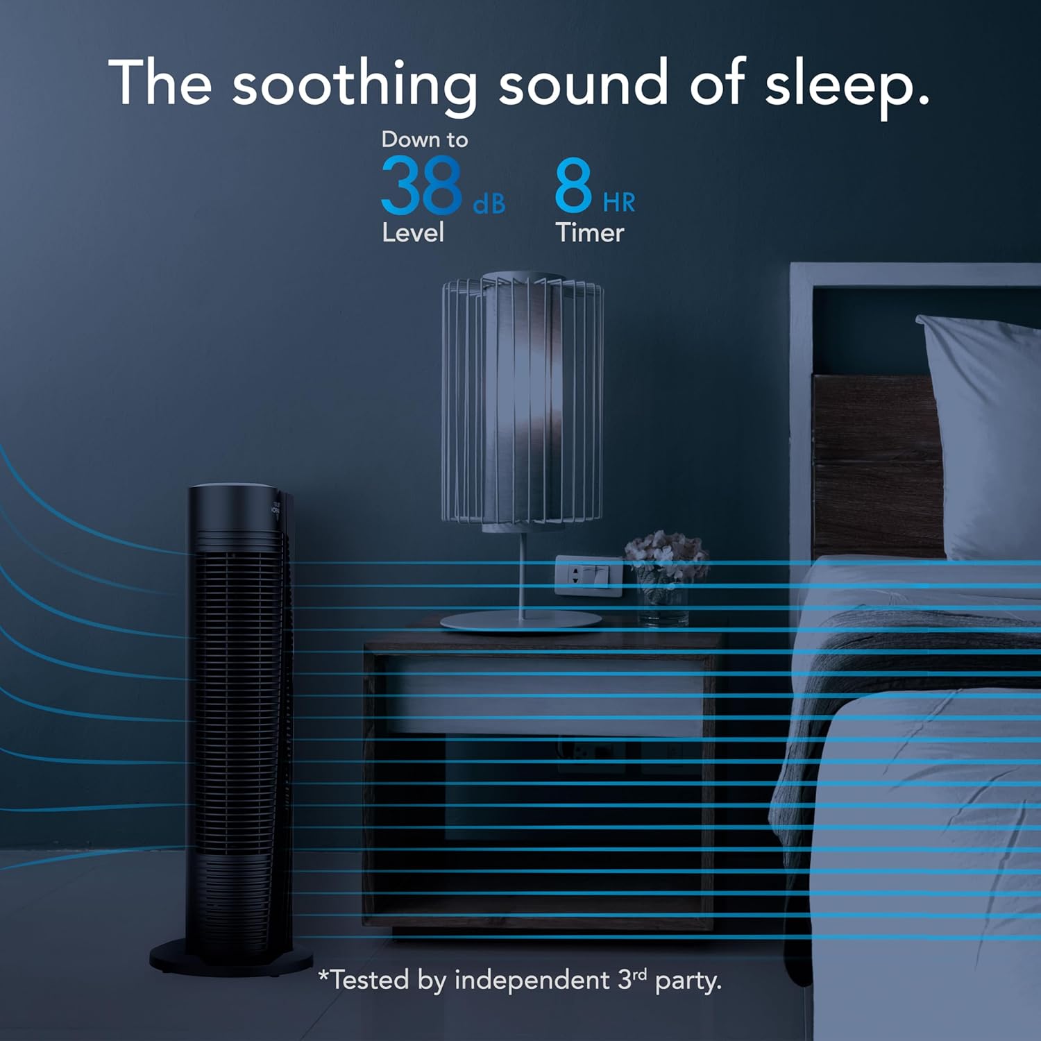 Vornado OSC54 Oscillating Tower Fan with Remote, 32 Inch, Quiet Powerful Fan, Oscillates 70º, 1-8H Timer, 4 Speeds, Touch Control, Air Circulator Fan for Bedroom and Home Office, Black - Image 4