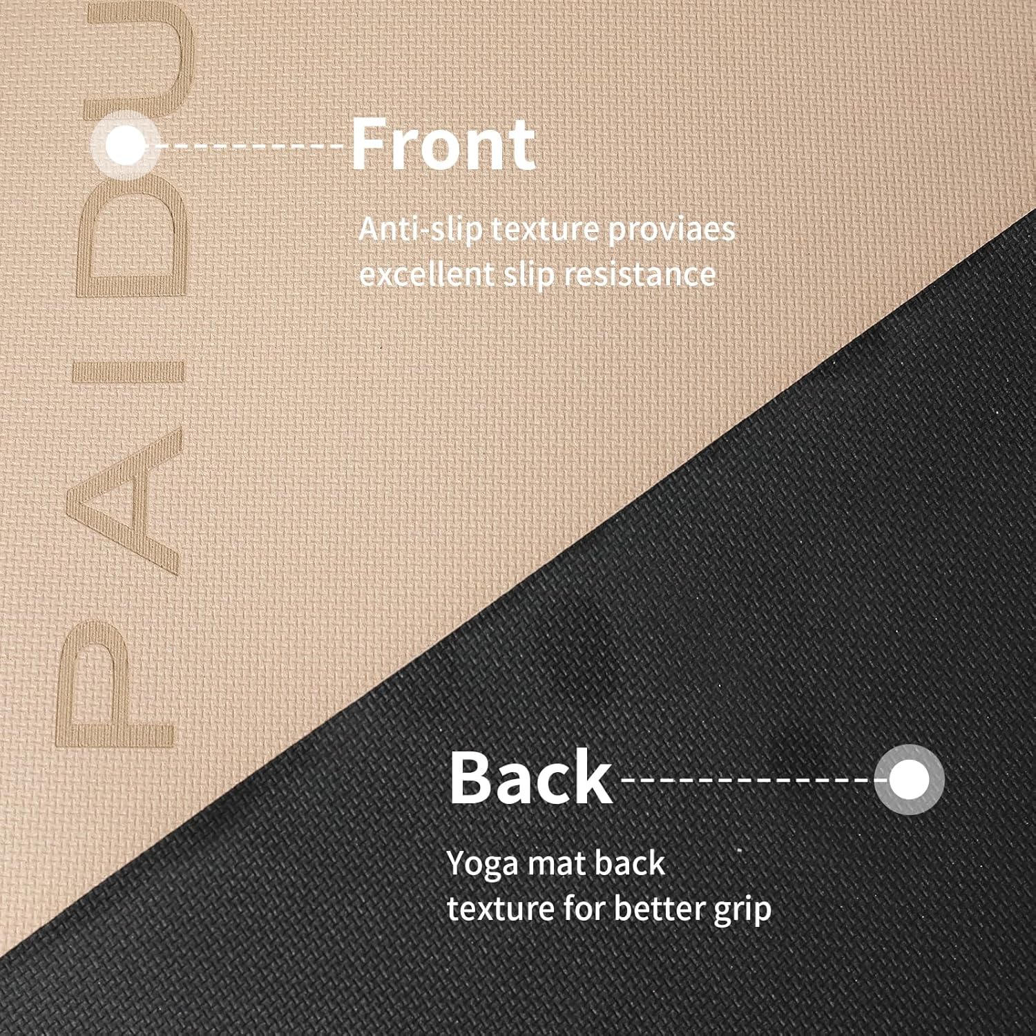 PAIDU Yoga Mat Non Slip Anti-tear,extra thick-2/5 inch(10MM)High Resiliency Professional POE Yoga Mats for Women Men Kids,72"x24"inch,Workout, Yoga, Pilates and Floor Exercise, with Carrier Strap - Image 3