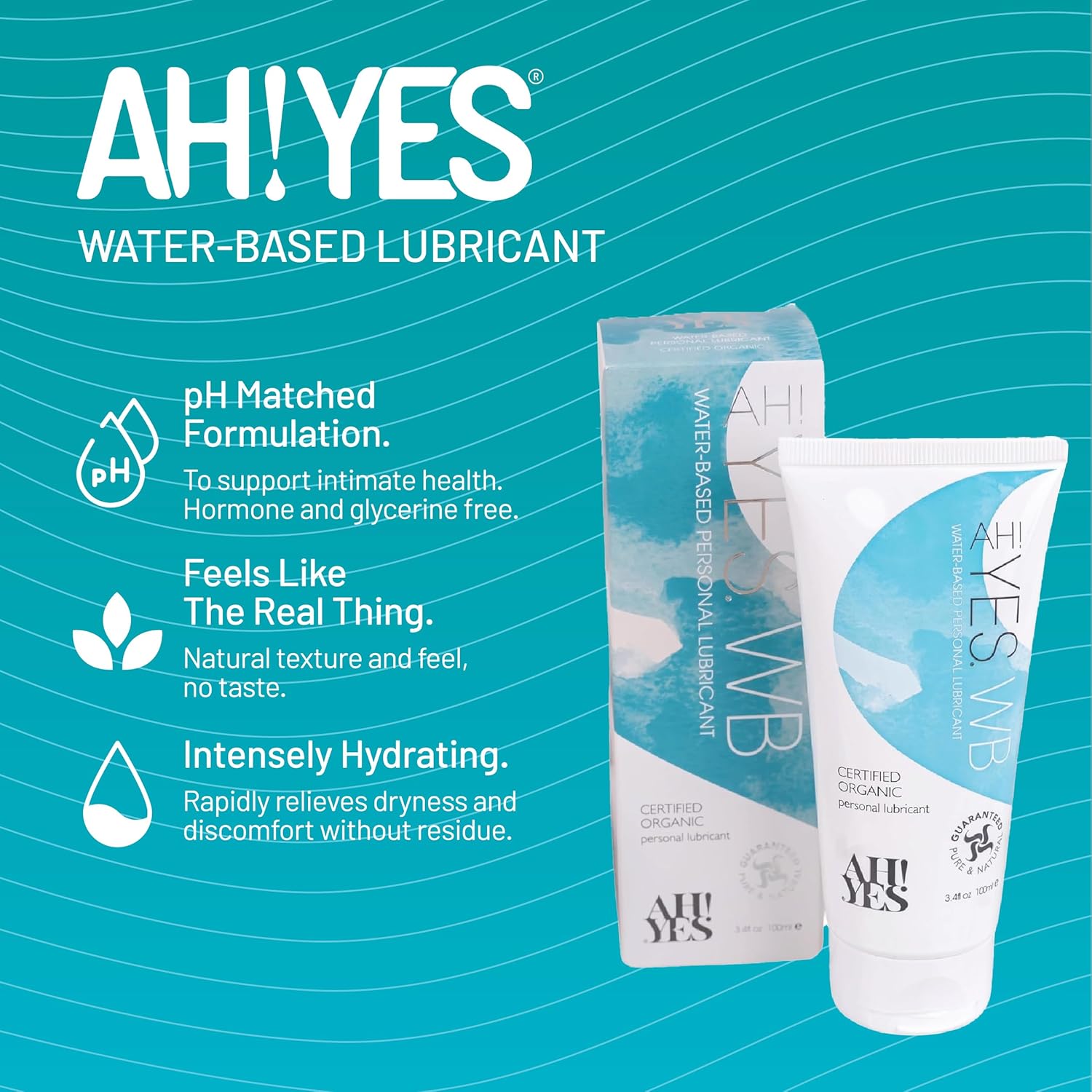 AH! YES® Double Glide Lubricant Bundle | Water-Based & Plant Oil-Based Lubricants | Certified Organic, Long-Lasting & Hydrating | Natural Lubricants (WB, 3.4fl oz + OB, 4.7fl oz) - Image 2