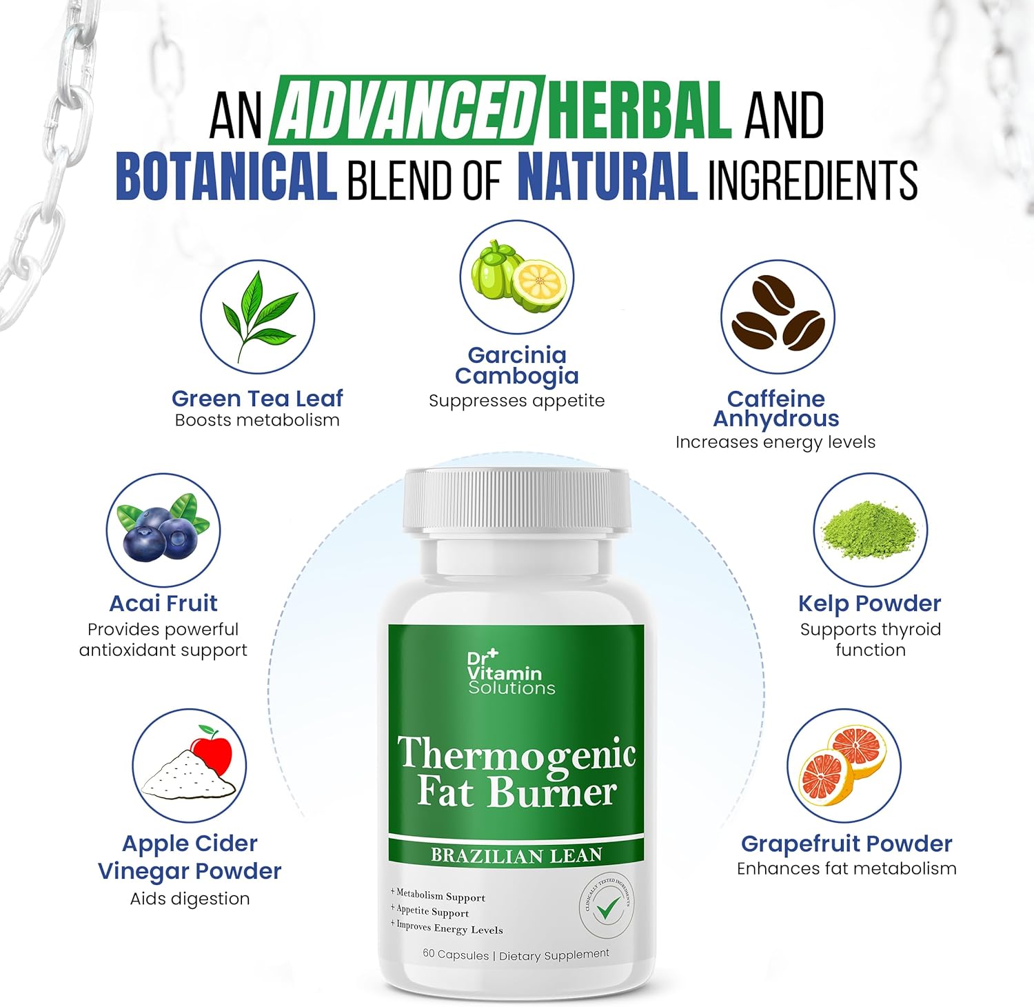 Thermogenic Fat Burner Brazilian Lean, Weight Loss Pills for Women, Waist Trimmer & Supplements for Bloating for Women & Men, 60 Capsules - Image 4