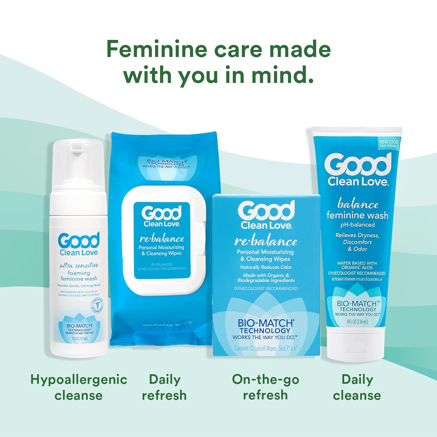 Good Clean Love Ultra Sensitive Foaming pH-Balanced Feminine Wash, Gentle Vaginal Cleanser for Women with Natural Ingredients, Water-Based, Soothing Intimate Feminine Care, 5 Oz (2-Pack) - Image 4