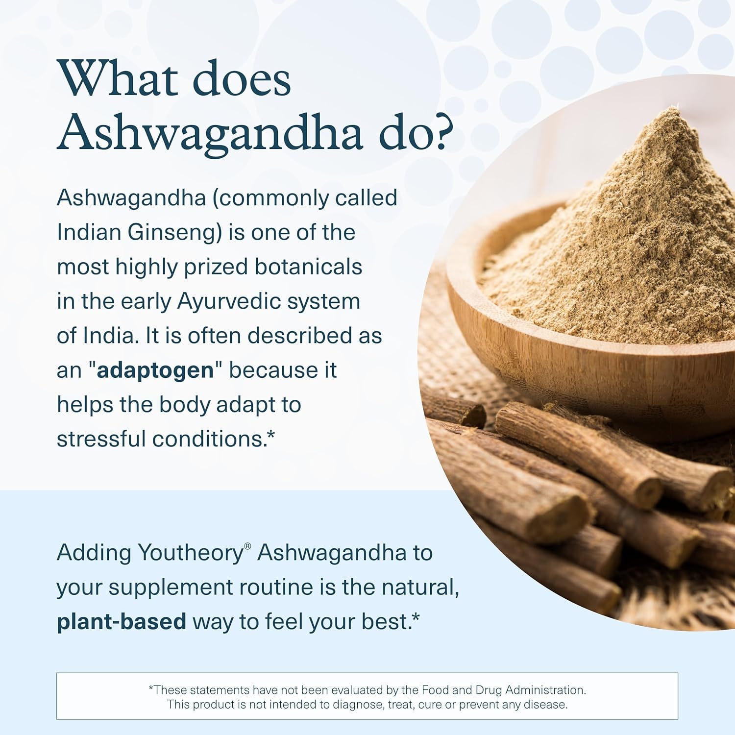 Youtheory Ashwagandha - with Organic KSM-66 Ashwagandha - Herbal Blend to Support Stress Relief & Energy Levels* - Helps Support Mood* - 60 Vegetarian Capsules (30-Day Supply) - Image 4