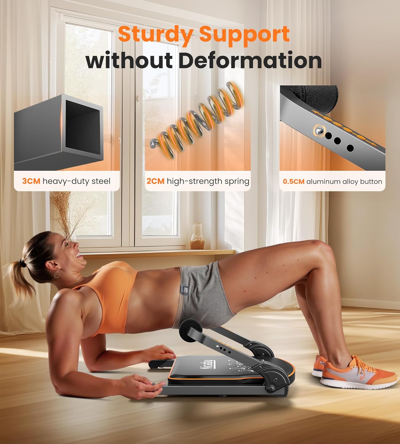 Niceday Ab Workout Equipment, Ab Machine for Stomach Workout, Ab Trainer Machine for Home, Ab Crunch Machine for Home Exercise, Sit Up Machine with 330 LBS Weight Capacity - Image 5