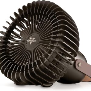 Vornado FLY MOVE Rechargeable Fan Handheld, Up to 17 Hour Battery Power Life on Low, 3 Speed Settings, Minimal Footprint, Small Portable Fan, Powerful Airflow, Travel Friendly, USB-C Charger, Black