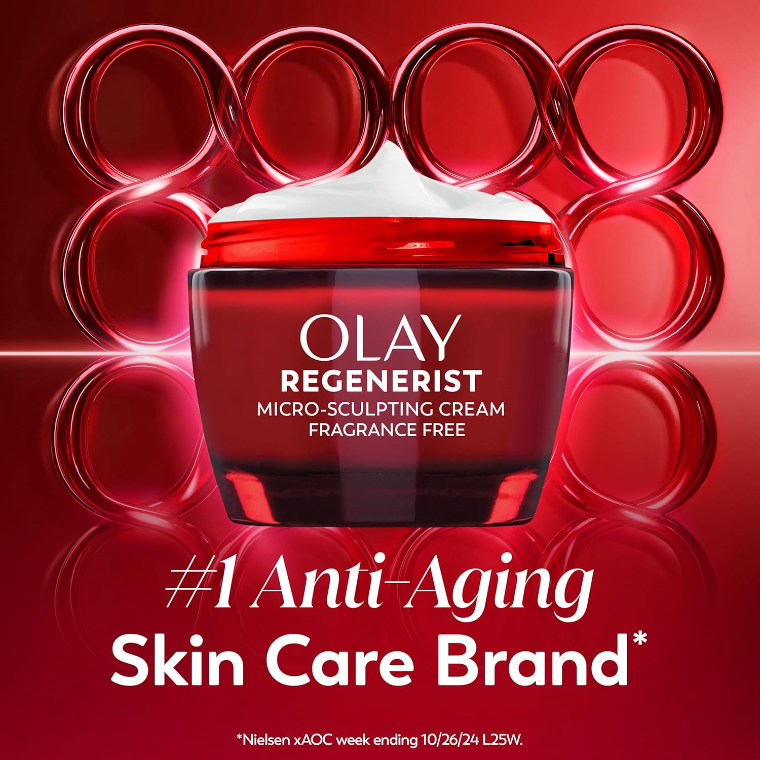 Olay Face Moisturizer, Regenerist Micro-Sculpting Cream for Women, Fragrance-Free - Anti-Aging, Anti-Wrinkle, Firming Skin Care - Triple Collagen Cream, Peptide, Hyaluronic Acid, Niacinamide, 2.6oz - Image 10