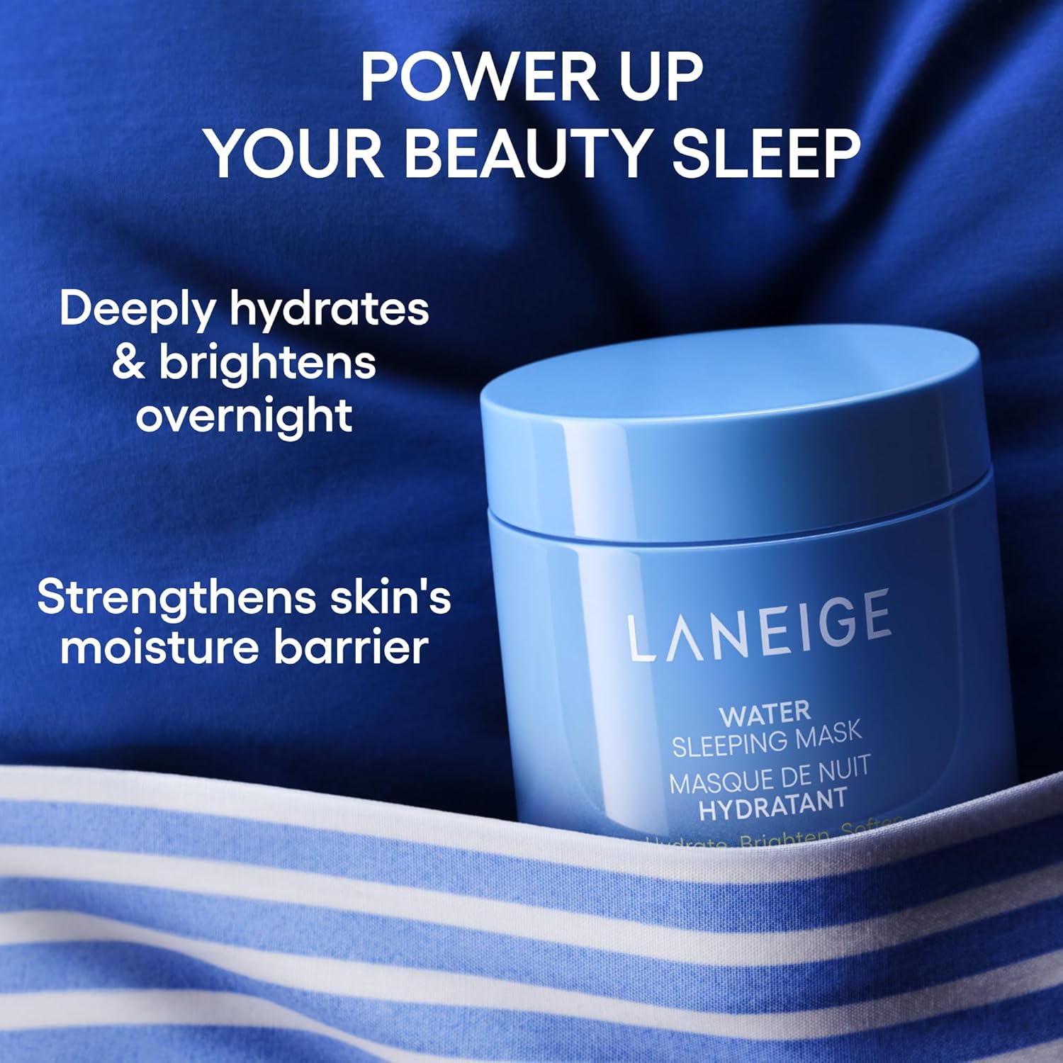 LANEIGE Water Sleeping Mask: Hydrating Korean Overnight Mask with Squalane & Probiotic-Derived Complex, for Bright, Glowing Skin & Barrier Support - Image 2