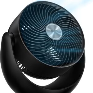 DREO Fan for Bedroom, Floor fans for Whole Room, 40ft Strong Airflow, 120° Adjustable Tilt, 28db Low Noise, Quiet, 11 Inch, 3 Speeds, 2025 New Air Circulator for Office, Kitchen, Home
