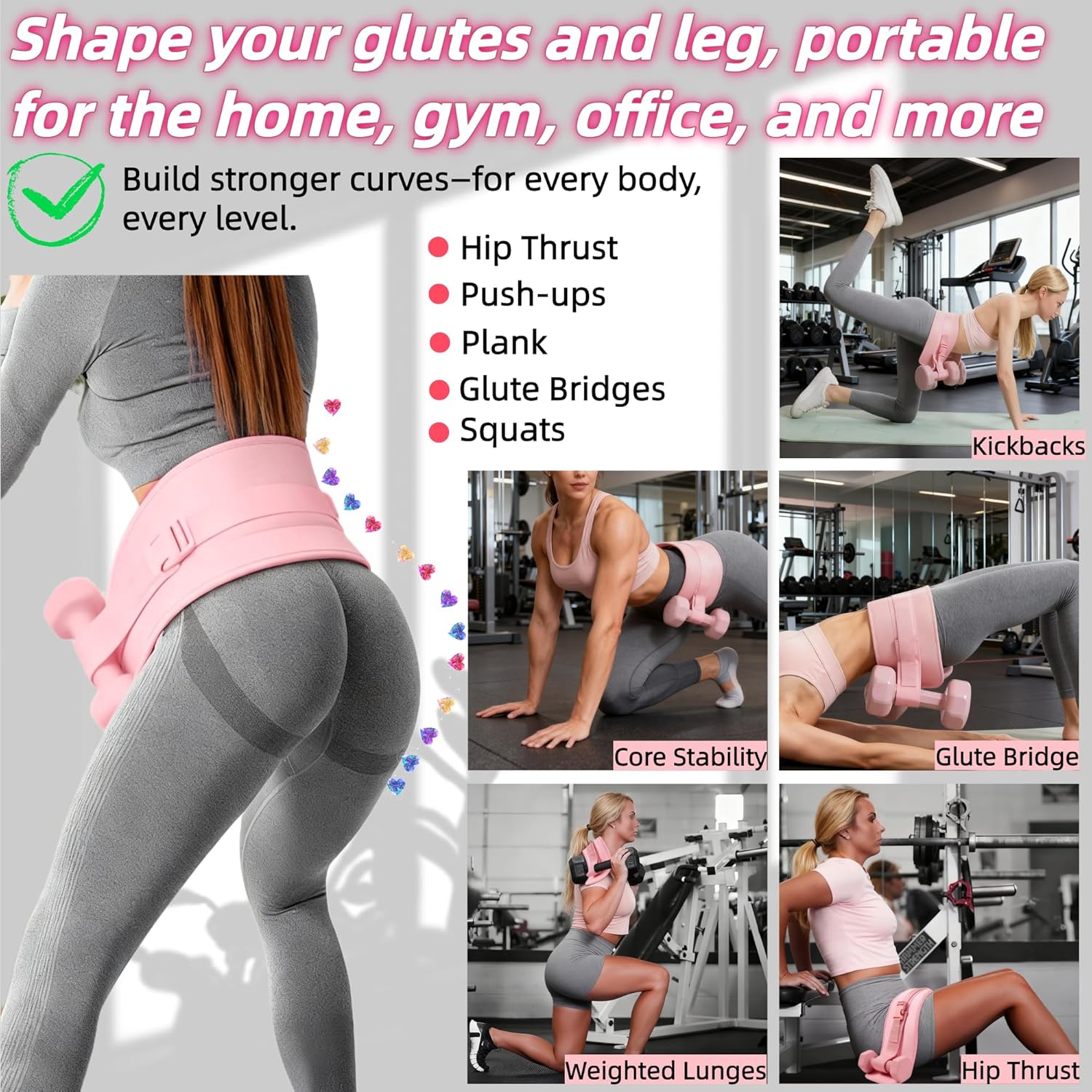 Women Glute Workout Equipment Set, Ankle Resistance Bands with Cuffs Long Yoga Resistance Bands Socks & Bag, Glute Sculpting at Home Set for Gym Equipment Pilates Kit - Image 7