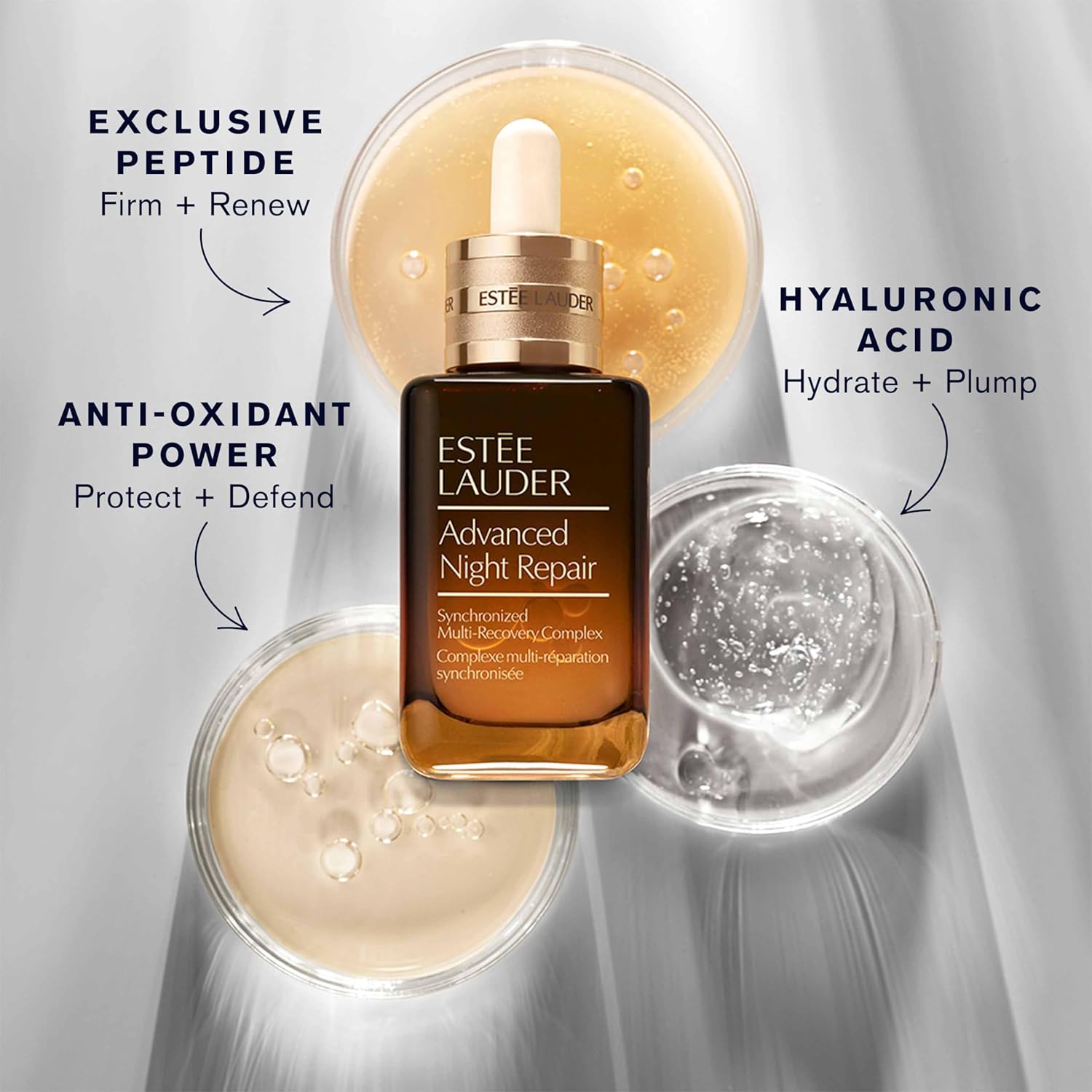 Estée Lauder Advanced Night Repair Face Serum Synchronized Multi-Recovery Complex with Hyaluronic Acid & Peptides | Anti Aging & Hydrating - Image 4