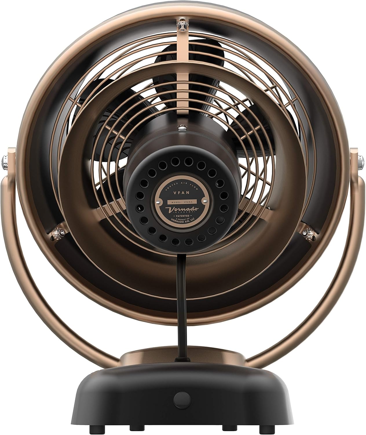 Vornado VFAN™ Vintage Air Circulator Fan, 3-Speed, Metal, Desktop Table Fan for Bedroom, Office, Cooling, with Adjustable Tilt Multi-Directional Airflow, Retro Design, Gunmetal - Image 4