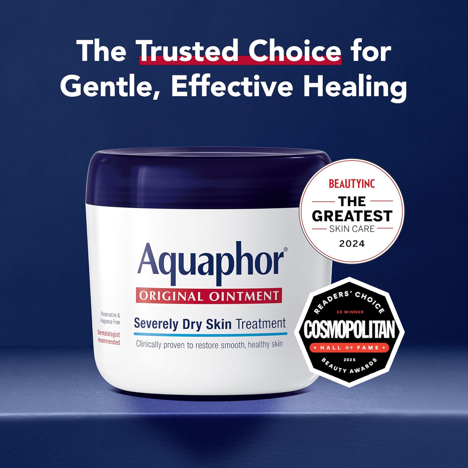 Aquaphor Healing Ointment, Advanced Therapy Skin Protectant, Multi-Purpose Healing Ointment and Body Moisturizer, For Dry, Cracked Skin, Minor Cuts and Burns, 14 Oz Jar - Image 4
