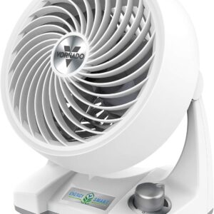 Vornado 133DC Energy Smart Compact Air Circulator with Variable Speed Control, DC Motor, Adjustable Tilt, Quiet Operation for Bedroom, Office, and Home Use, White