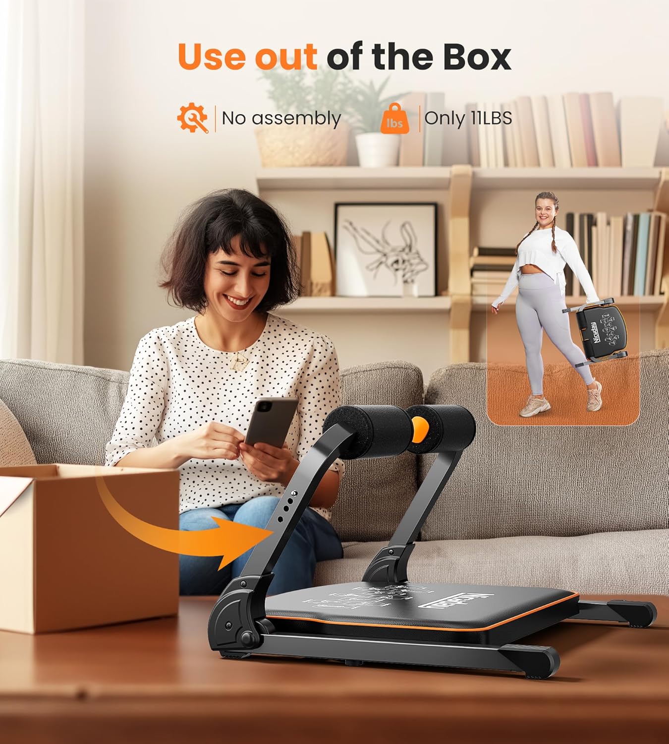 Niceday Ab Workout Equipment, Ab Machine for Stomach Workout, Ab Trainer Machine for Home, Ab Crunch Machine for Home Exercise, Sit Up Machine with 330 LBS Weight Capacity - Image 6
