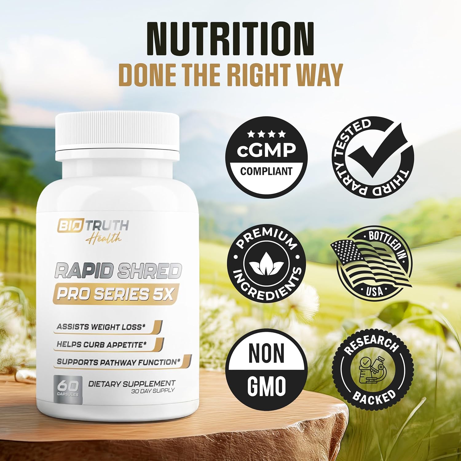 Rapid Shred Pro Series 5X | Supports GLP-1 Pathway Function | Weight Loss Pills for Women & Fat Burner for Men + Appetite Suppressant Supplement | 3rd Party Tested Formula - 60 Capsules - Image 5