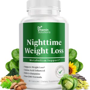 Nighttime Fat Burner Supplements - Appetite Suppressants for Weight Loss - Women & Men, Sleep & Relaxation - Metabolism Booster Weight Loss Pills 30