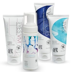 AH! YES® Intimate Health Starter Bundle | Certified Organic | Water-Based & Plant-Oil Lubricants, Vaginal Moisturizer & pH-Balanced Feminine Wash | Long-Lasting Hydration & Gentle Care