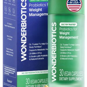 Weight Management Probiotics - 8 Advanced Strains with Dihydroberberine, GLP-1 Support, Belly Fat, Craving Control Supplement, Appetite Suppressant, Gas Bloating Relief for Women, 30 CT