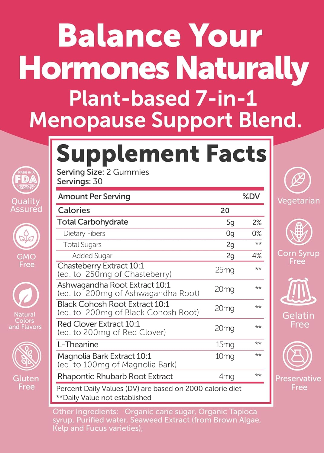 Lunakai USA Made Menopause Relief Gummies – Natural Menopause Supplements for Women with Black Cohosh & L-Theanine – Daily Support for Hot Flashes, Night Sweats & Hormonal Balance, 60ct - Image 5