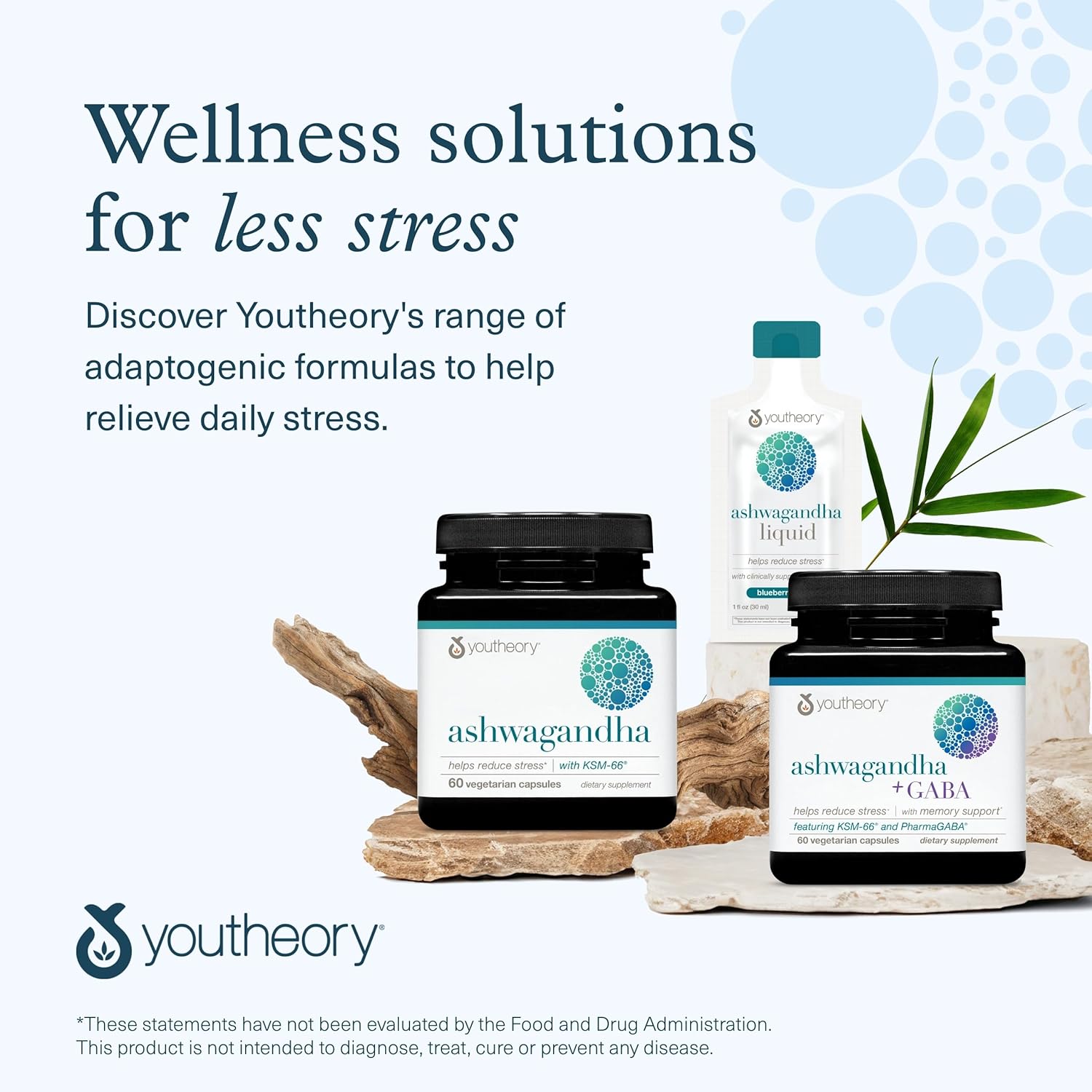 Youtheory Ashwagandha - with Organic KSM-66 Ashwagandha - Herbal Blend to Support Stress Relief & Energy Levels* - Helps Support Mood* - 60 Vegetarian Capsules (30-Day Supply) - Image 7