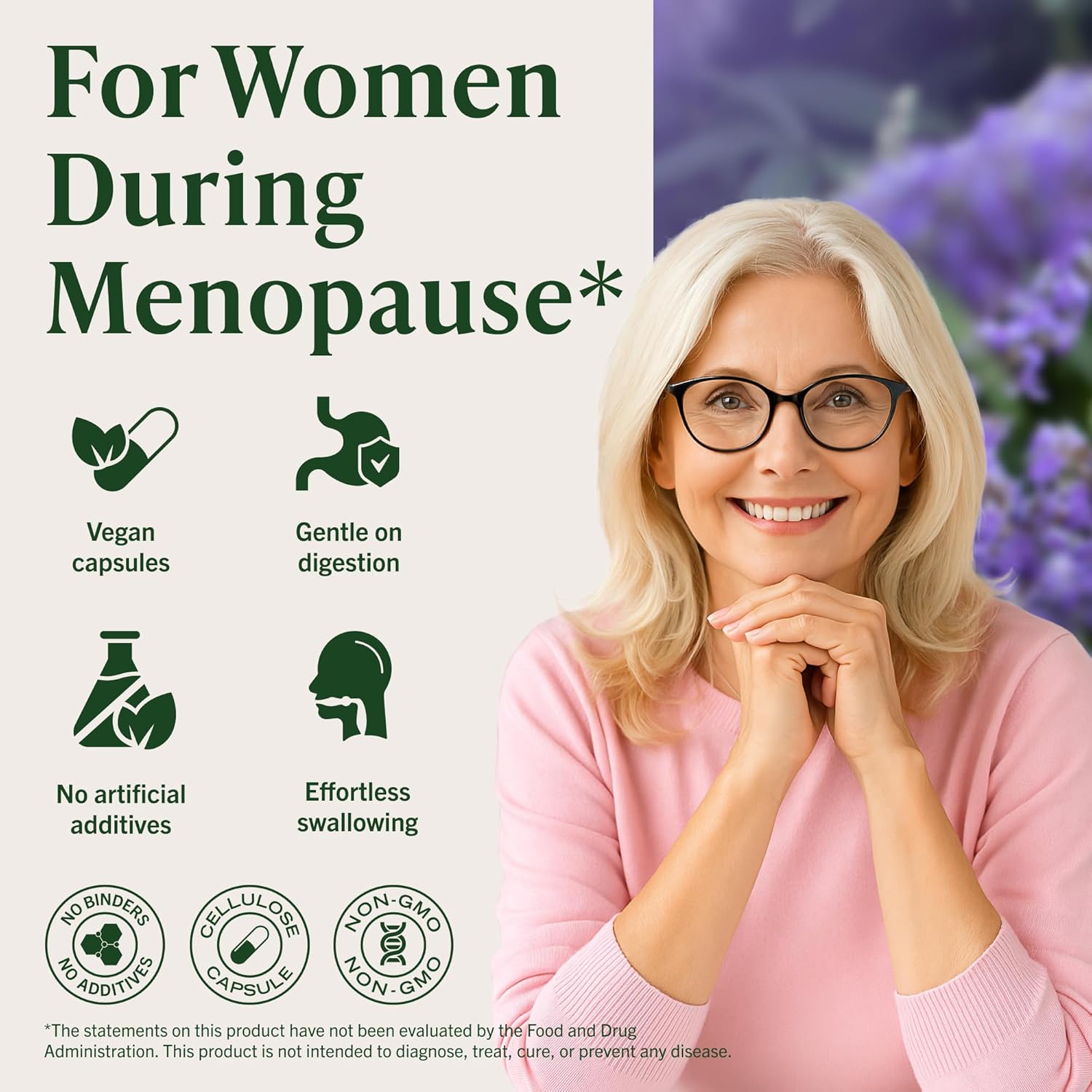 HERBAMAMA Vitex Berry Capsules – Natural Menopause Supplements* for Women – 1000mg Vitex Chasteberry Fruit per Serving for Menopause Support* – Vegan, Non-GMO – 50-Day Supply - Image 5