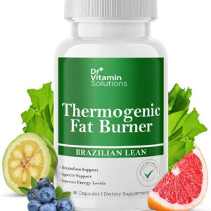 Thermogenic Fat Burner Brazilian Lean - Weight Loss Pills for Women & Men | Appetite Suppressant & Metabolism Booster w/Green Tea, Garcinia | Belly Fat, Energy & Bloating Support - 35 Capsules